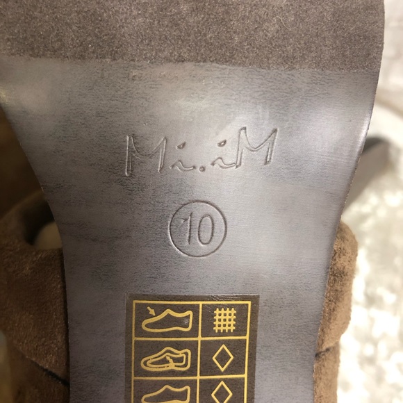 💛 Mi iM Brown Suede Heels Size 10 - Picture 5 of 5